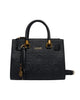ALL-OVER EMBOSSED LOGO SATCHEL