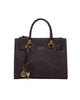EMBOSSED ALL-OVER LOGO SATCHEL