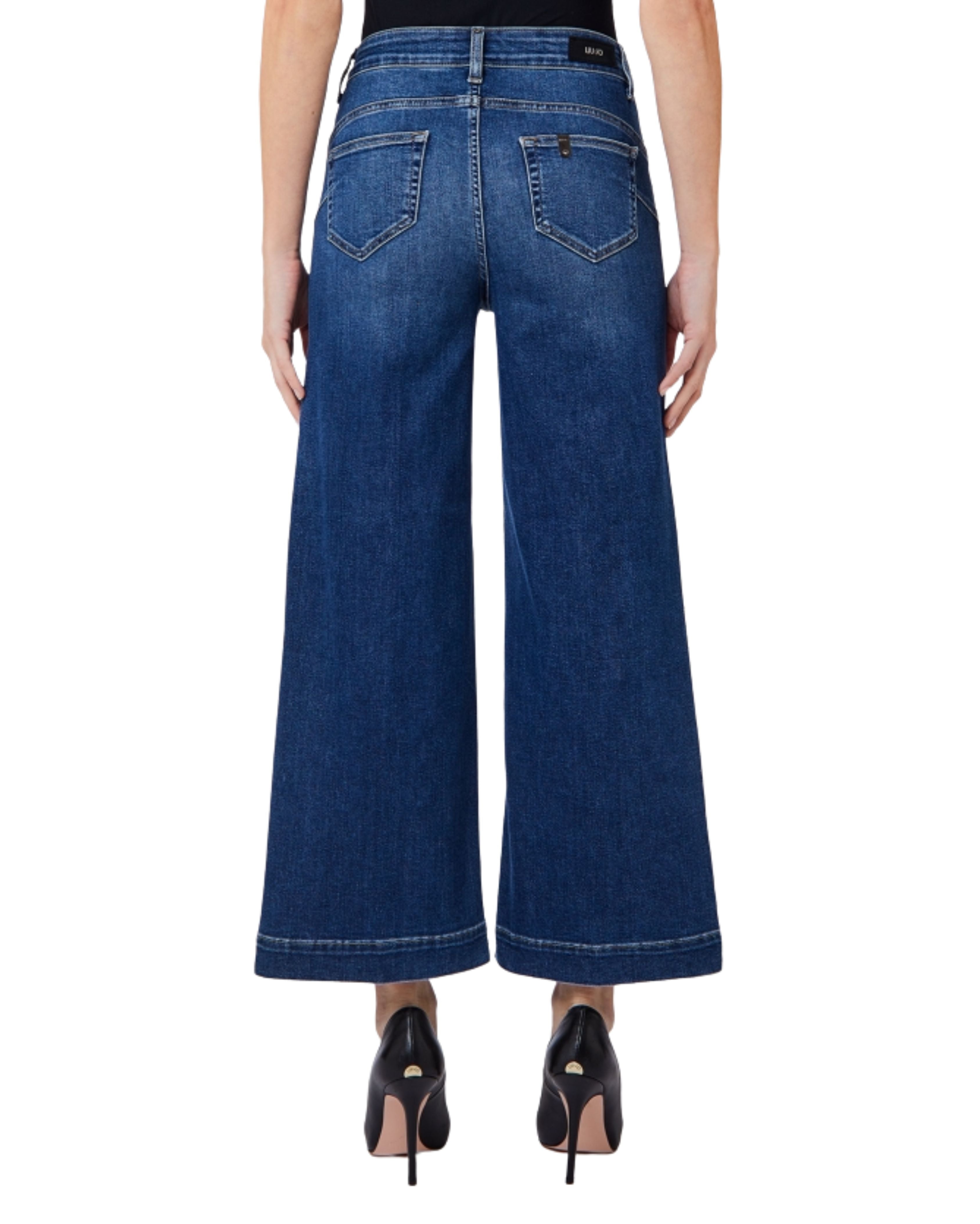 FLARE CROPPED HW CON STRASS CENTRALI 