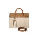TOTE BIMATERIALE CANVAS LOGATO 