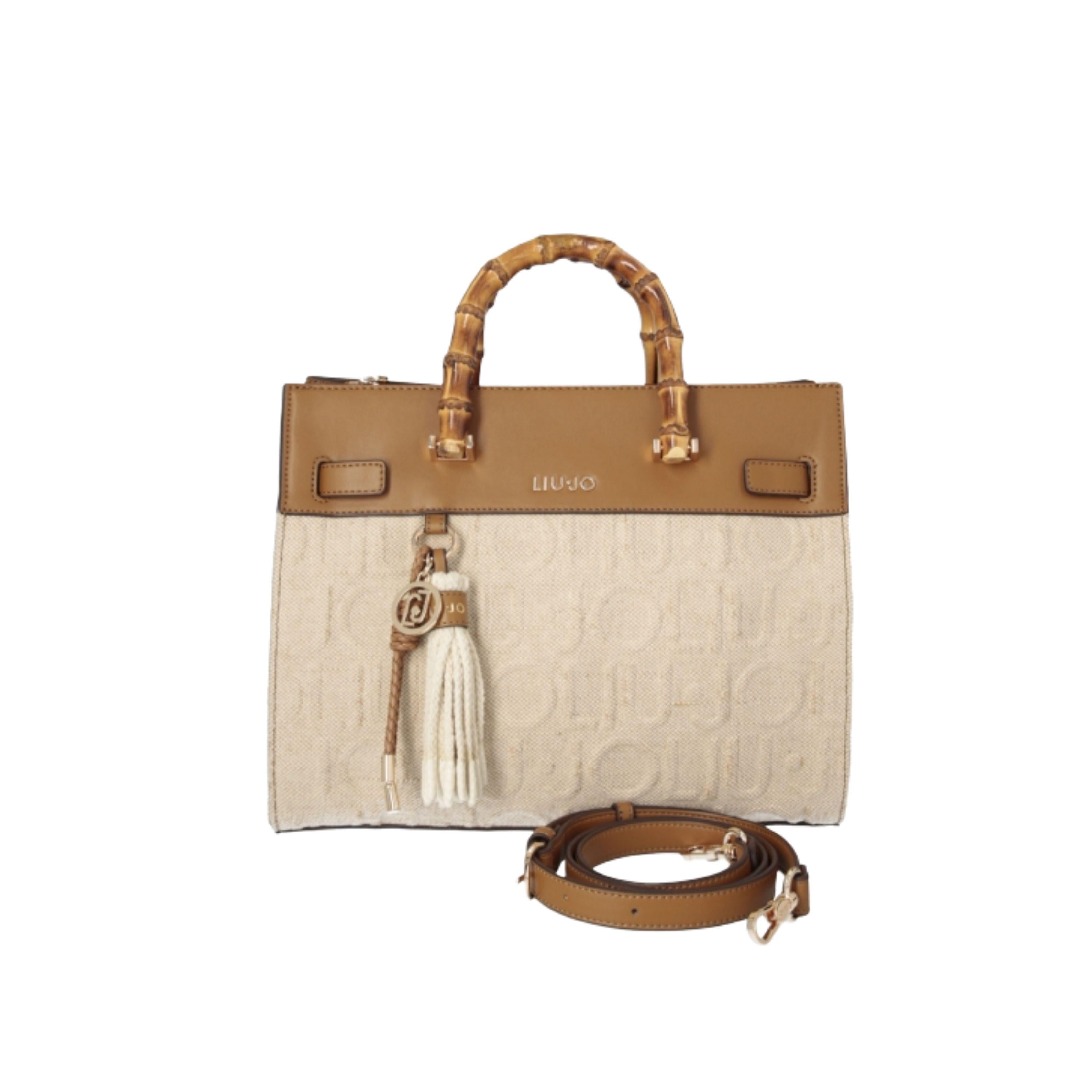 TOTE BIMATERIALE CANVAS LOGATO 