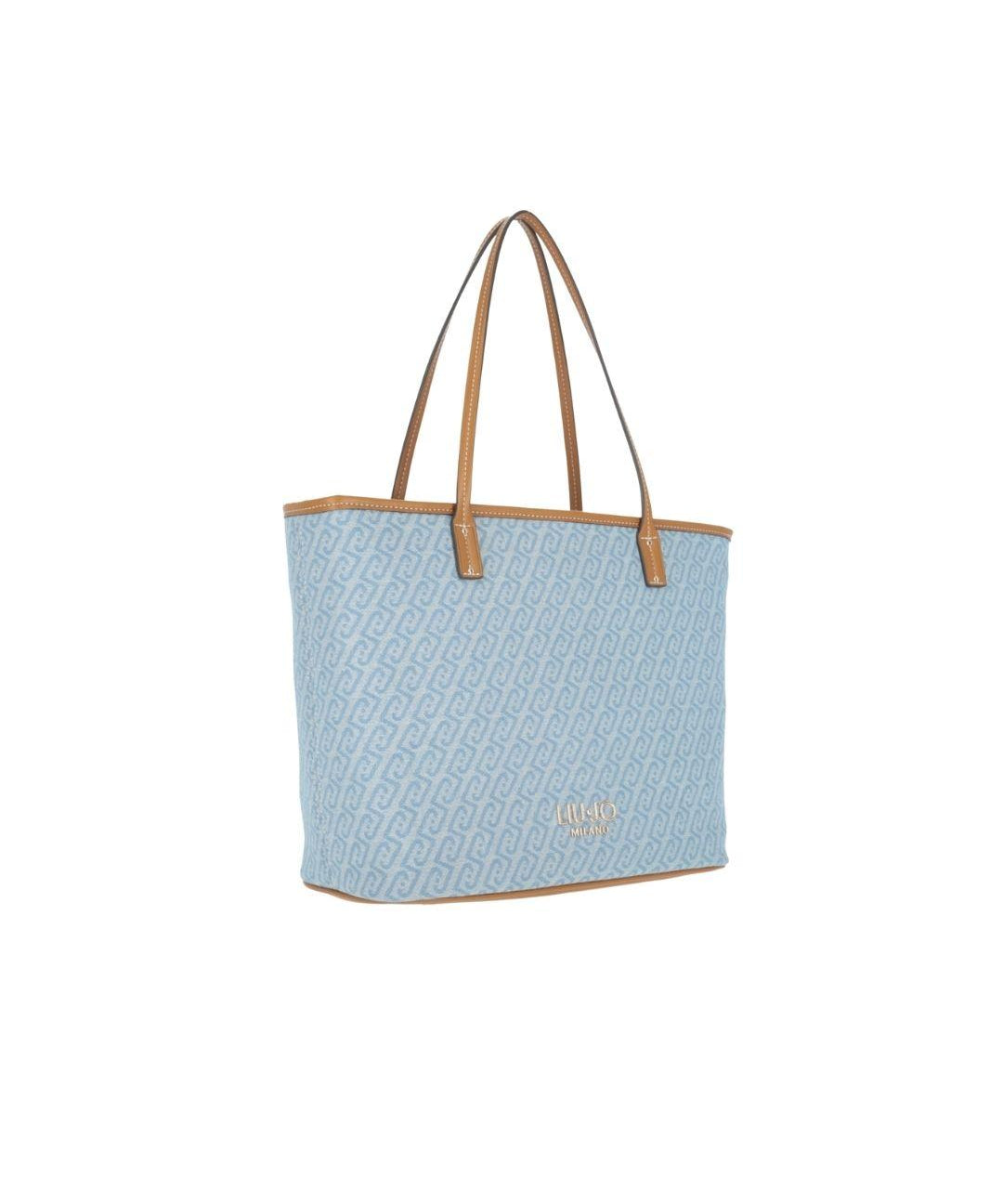 SHOPPING DENIM TESSUTO LOGATO 