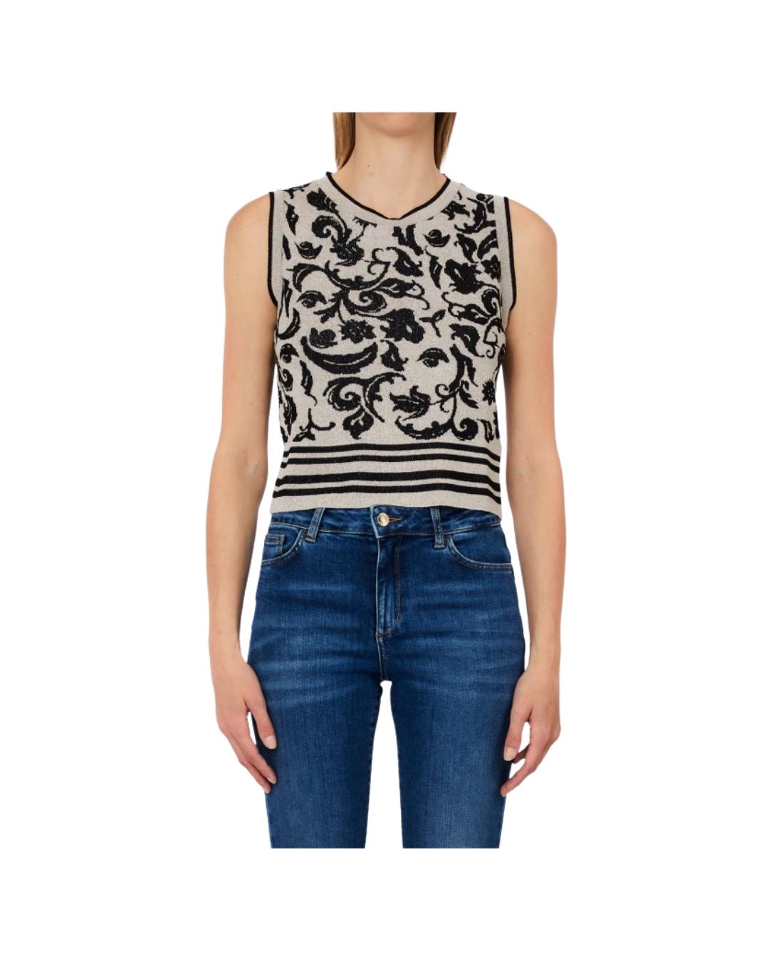 TOP JACQUARD LUREX 