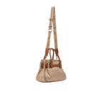 BAULETTO BIMATERIALE JACQUARD CON FIBBIA 
