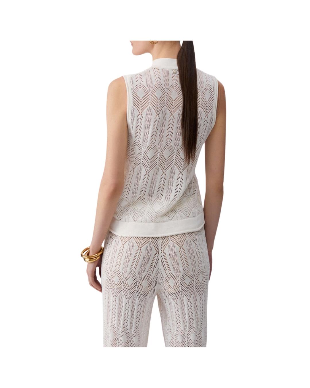 TOP CROCHETTE TRAFORATO+FIOCCO 