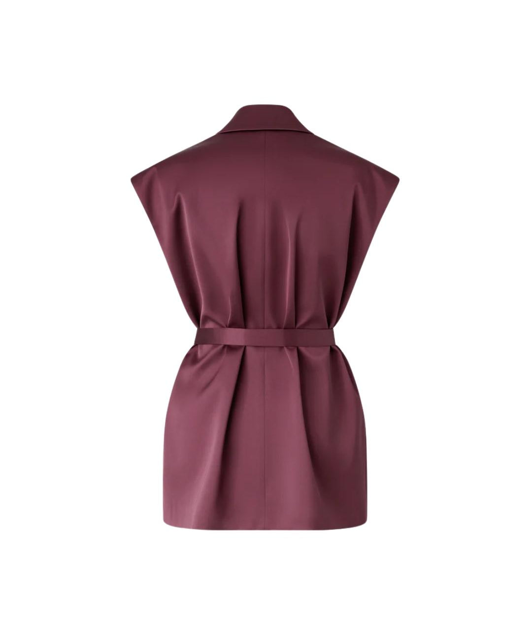 GILET SATIN CON CINTURA 