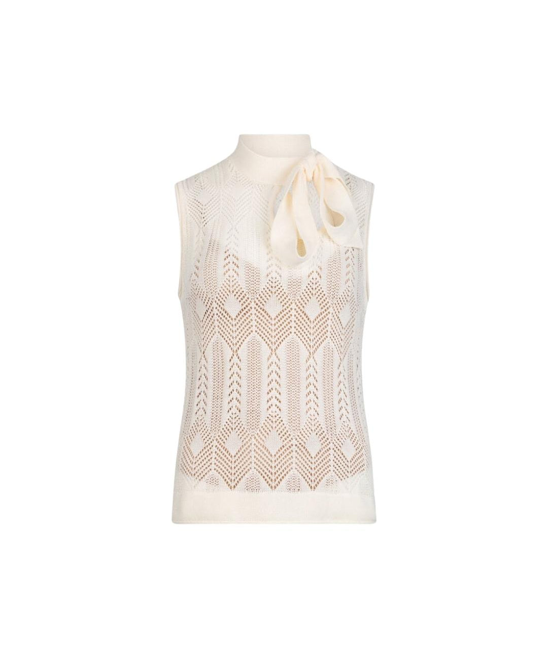 TOP CROCHETTE TRAFORATO+FIOCCO 