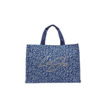 SHOPPING DENIM ANIMALIER LOGO STRASS<BR/> 