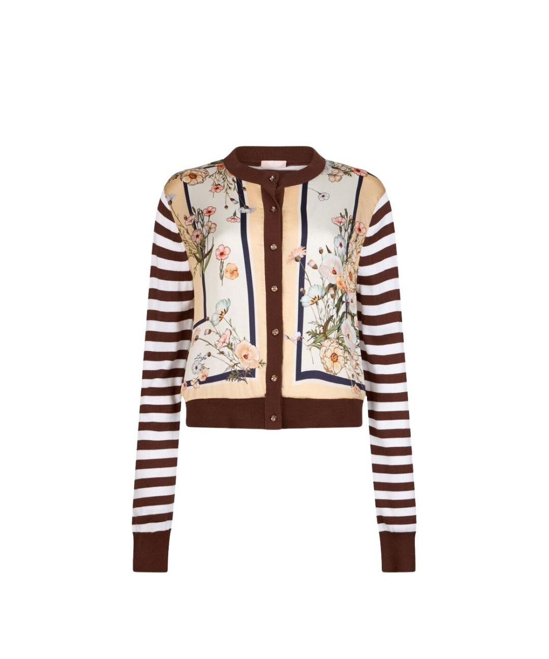 CARDIGAN BIMATERIALE ST FLOREALE 