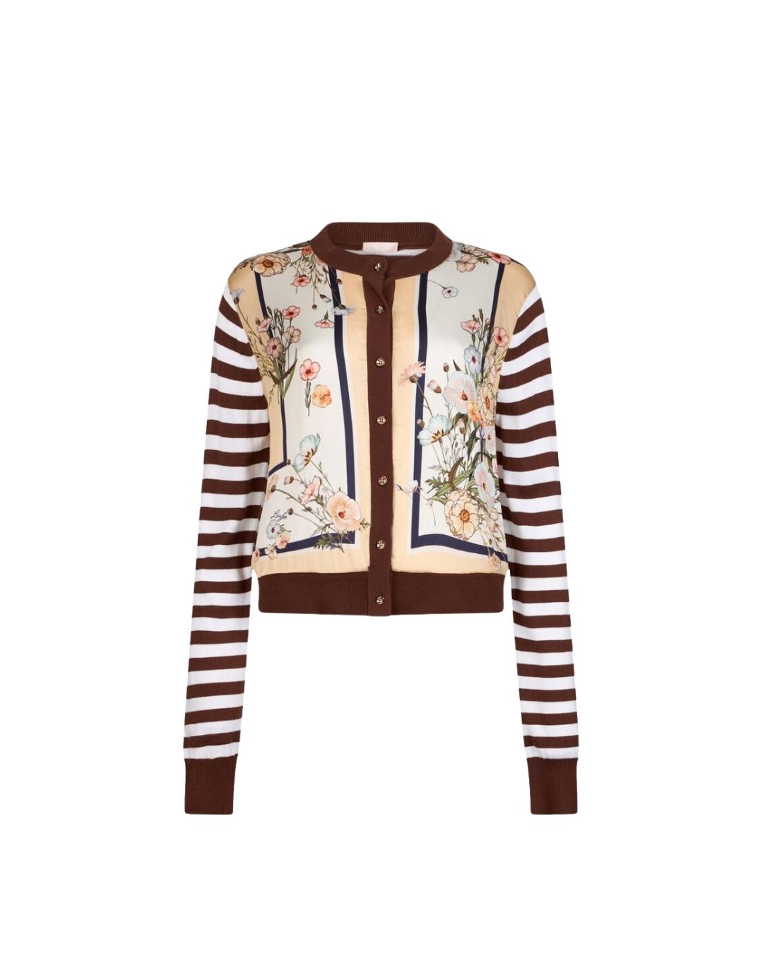 CARDIGAN BIMATERIALE ST FLOREALE 