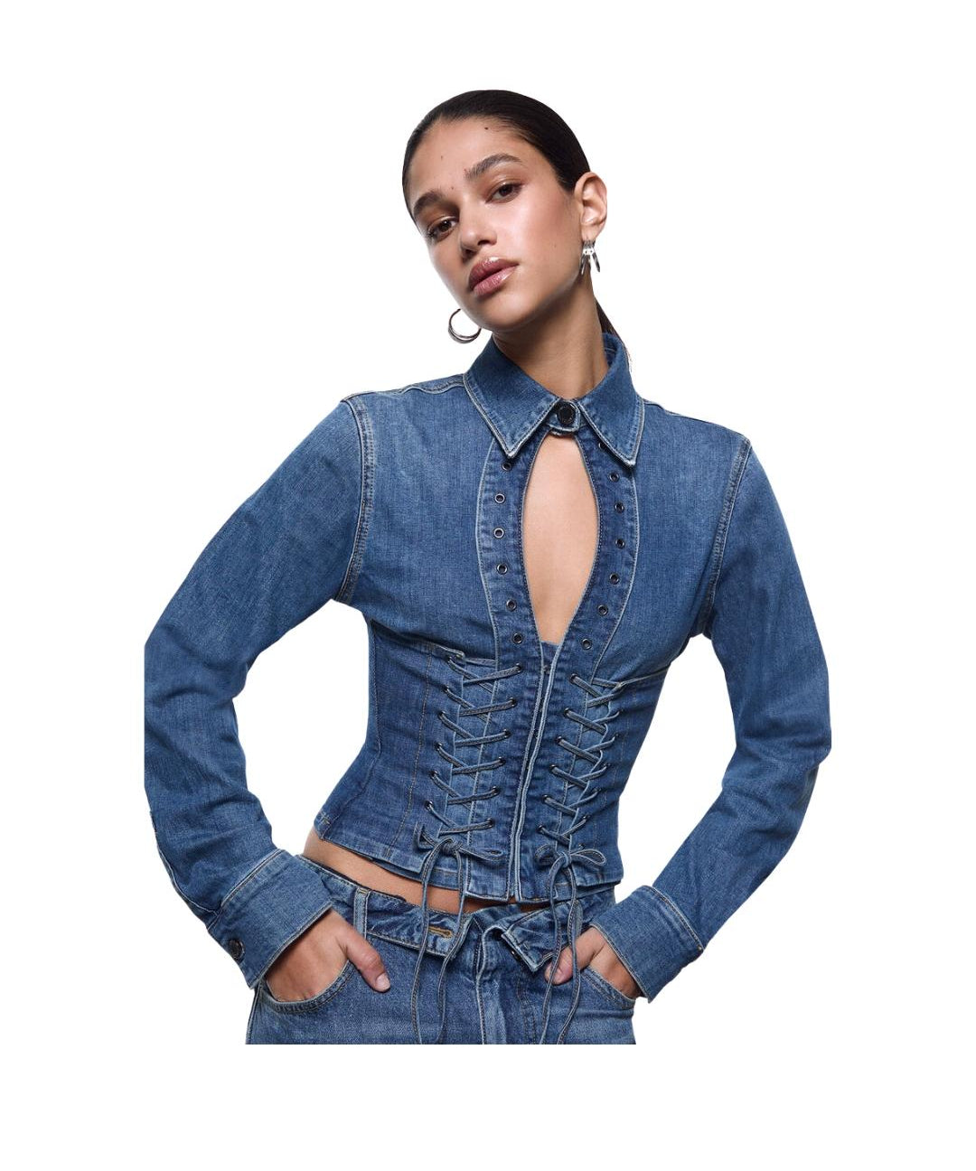 BUSTIER DENIM INTRECCIO SCOLLO GOCCIA ML 