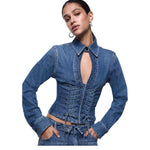 BUSTIER DENIM INTRECCIO SCOLLO GOCCIA ML 