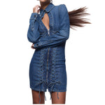DENIM INTRECCIO SCOLLO GOCCIA ZIP DAVANTI 