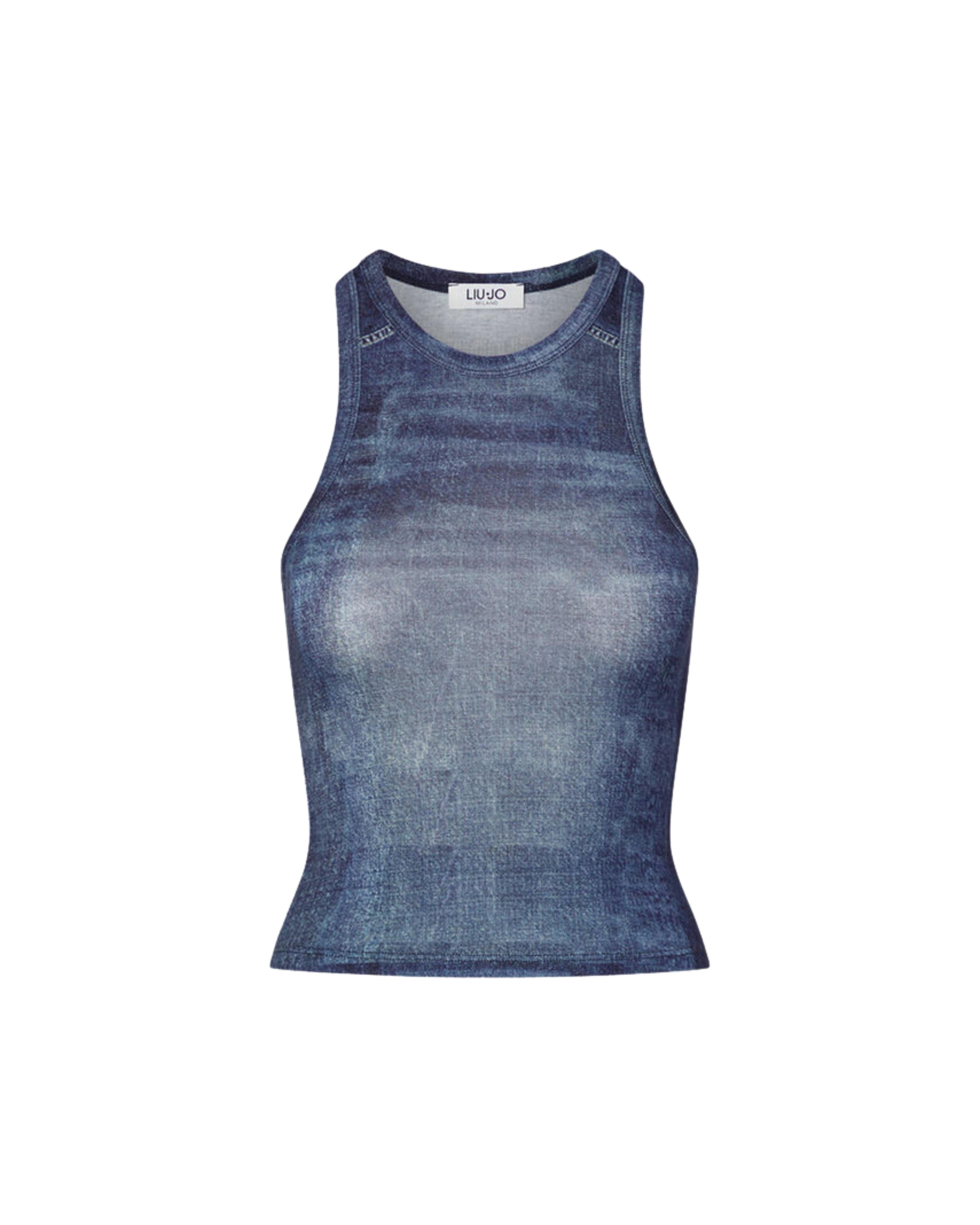 CANOTTA EFFETTO DENIM ELODIE 